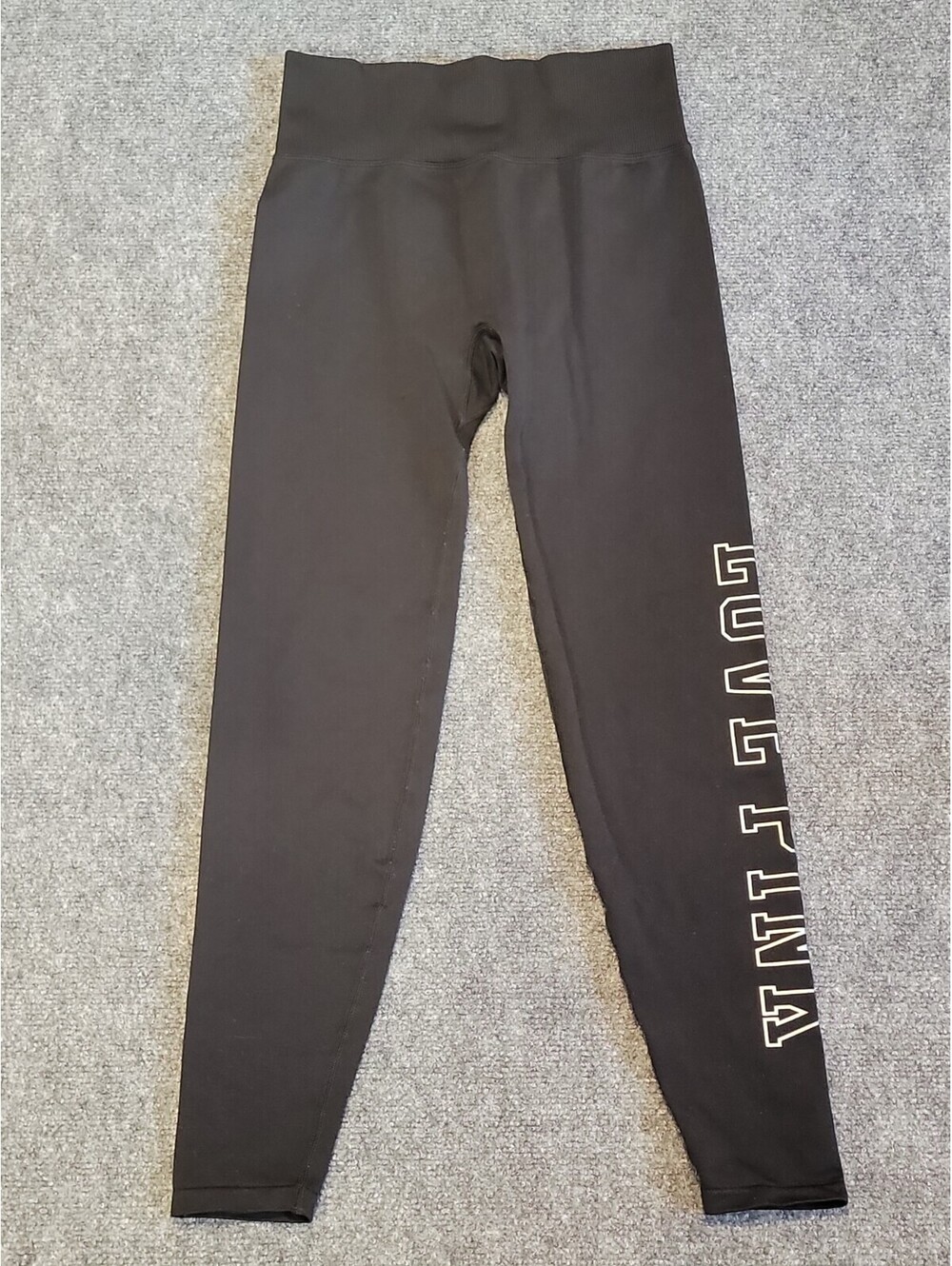 Victoria Secret PINK Active Seamless Leggings Womens Size S Black High Rise 467